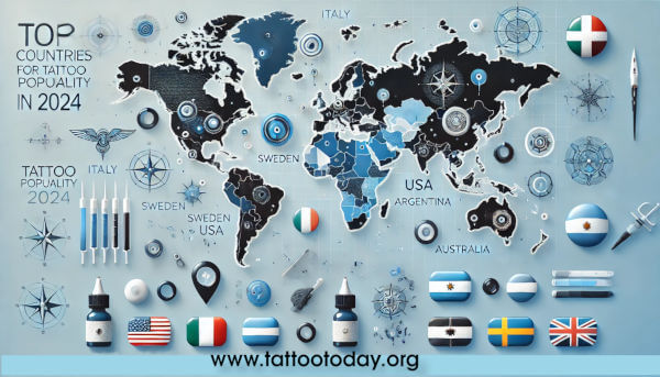 🔥 Топ-13 стран по популярности татуировок в 2024 году 🔥