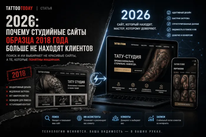 2026: почему студийные сайты образца 2018 года больше не находят клиентов